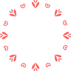 Love Heart Circle Frame Border