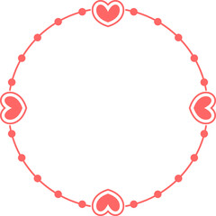 Love Heart Circle Frame Border