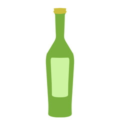 green bottle icon for alcohol vector illustration
