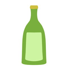 green bottle icon for alcohol vector illustration