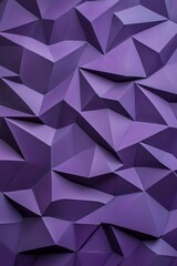 Obraz premium Majestic 3D wall featuring embossed silver geometric designs on a royal purple velvet texture
