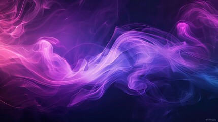 Abstract purple smoke-like texture on black background.
