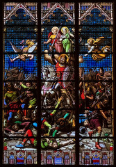 Fototapeta premium Cathedral religious stained glass windows artwork