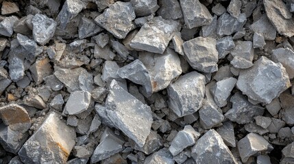 A close-up macro image of recycled concrete aggregate, showcasing the texture and detail of crushed stone. This image symbolizes sustainability, construction, and the circular economy.