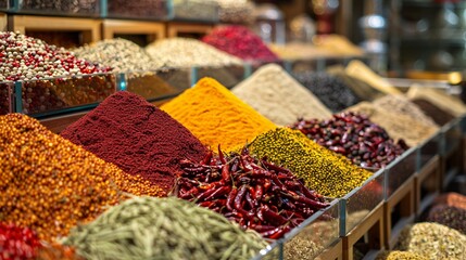 Fototapeta premium Close up to spices on the Grand Bazaar. Selective focus.
