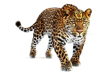 leopard on white background