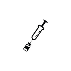 logo icon design abstract flat injection and medicine