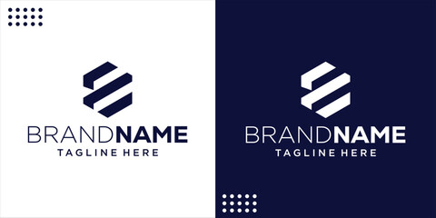Creative Abstract Logo E Hexagon, Design Inspiration, Illustration, Vector