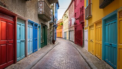 narrow street in town