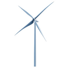Wind Turbine with Transparent Background for Renewable Energy, Sustainable Power, Green Technology, and Eco-Friendly Design