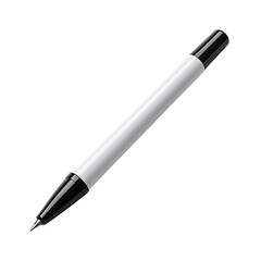 White Pen with Black Ink and Transparent Background, a Simple and Elegant Writing Instrument.