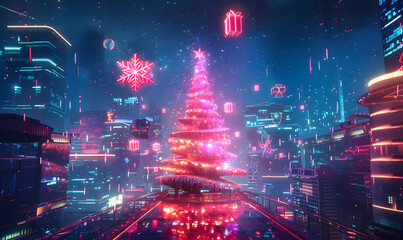 Activities and culture for New Year and Christmas festivals in the form of graphic advertising background