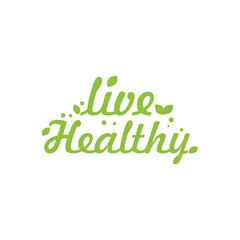 design vector typography writing live healthy