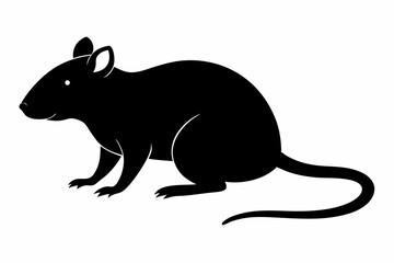 silhouette of ret, mouse icon, mouse rat silhouette isolated on white background