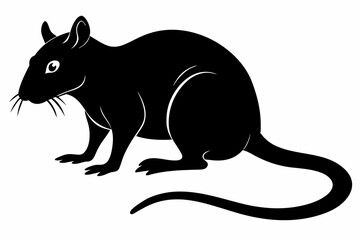 silhouette of ret, mouse icon, mouse rat silhouette isolated on white background