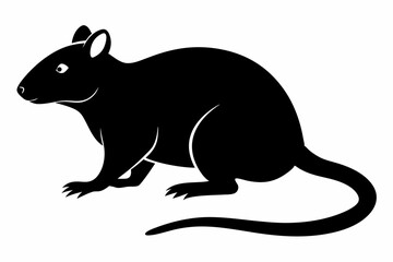 rat silhouette, Mouse silhouette vector, rat icon