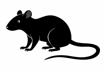 rat silhouette, Mouse silhouette vector, rat icon