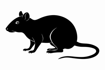 rat silhouette, Mouse silhouette vector, rat icon