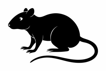rat silhouette, Mouse silhouette vector, rat icon