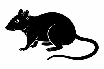 rat silhouette, Mouse silhouette vector, rat icon