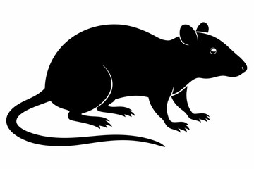 rat silhouette, Mouse silhouette vector, rat icon