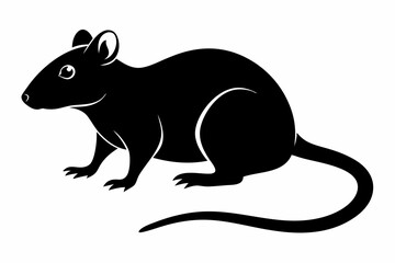 rat silhouette, Mouse silhouette vector, rat icon