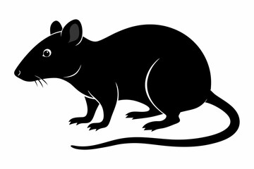 rat silhouette, Mouse silhouette vector, rat icon