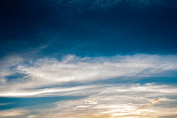  blue sky cloud gradient light white background. Beauty clear cloudy in sunshine calm bright winter air bacground. Gloomy vivid cyan landscape in environment day horizon skyline view spring wind