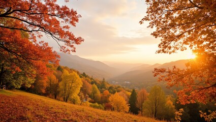 Fototapeta premium Autumn landscape ideal for backgrounds