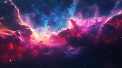 Fototapeta premium Nebula on a background of outer space. Fantasy. Illustration