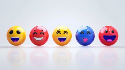 Flat design Facebook emoji icon suitable for social media and messaging apps