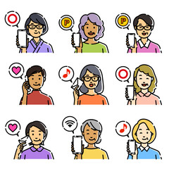 人それぞれの通信手段のセット