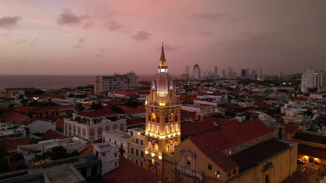 Iglesia en el centro Historico de Cartagena de Indias Colombia 