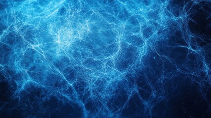 Obraz premium Abstract Blue Web of Interconnected Lines