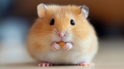 Fototapeta premium Cute and Funny Full-Body Hamster Illustration. This Adorable Character Features a Chubby Body and Playful Expression, Perfect for Adding a Touch of Humor and Charm to Any Design.