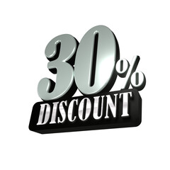 3d sales black and white discount price tag for composition 30 percent, amazing for product promotion