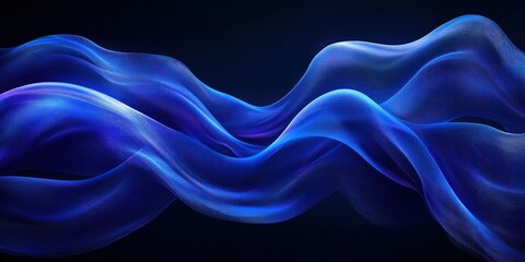 Fototapeta premium Abstract Blue and Purple Wave Pattern on a Dark Background