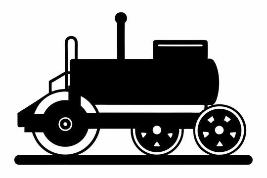 recommend clip art: roller machine silhouette, Road roller vector illustration, Construction vehicle
                    
                    