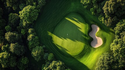 Aerial View of a Golf Course