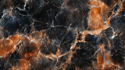 Abstract Black and Orange Marble Texture