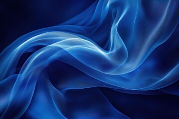 Obraz premium Abstract Blue Fabric Draped in Waves