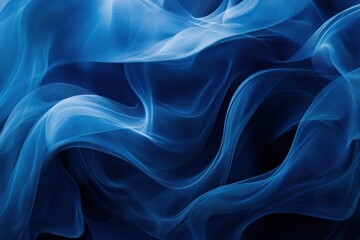 Obraz premium Abstract Blue Fabric with Intricate Waves and Texture