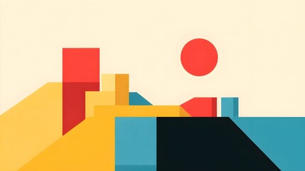 Flat design of an event flyer using bold, clear sans-serif text