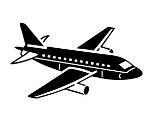 Vector plane icon. Simple airplane illustration,airplane black silhouette vector