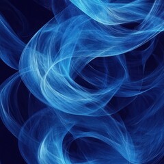 Obraz premium Abstract Swirling Blue Light Streaks Against Dark Background