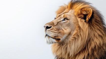Fototapeta premium 白背景のライオン