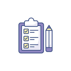 Assessment icon design with white background stock illustration