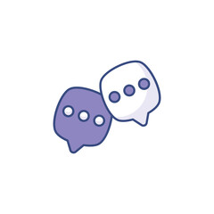 Chatting icon design with white background stock illustration