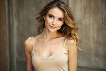 Naklejka premium Beautiful Woman with Blonde Hair.