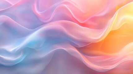 Obraz premium an abstract piece of art with vibrant, flowing squiggles in various colors like pink, blue,